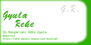 gyula reke business card